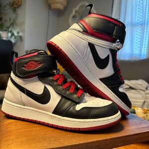 Nike Black Sneakers with Bold Red Interior